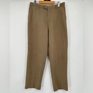 Pierre Cardin Brown Striped Pants 34x30